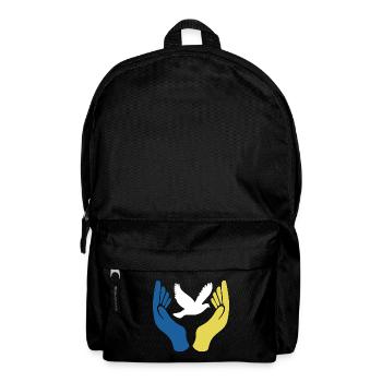 I Stand With Ukraine - Frieden für die Ukraine - Rucksack - Schwarz - Vorne
