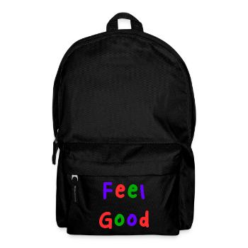 GLÜCKLICH. KOSTENLOS. FREIHEIT. WOHLFAHRT. ZEN. MEDITATION. - Rucksack - Schwarz - Vorne