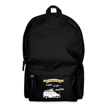 my motorhome is calling - Rucksack - Schwarz - Vorne