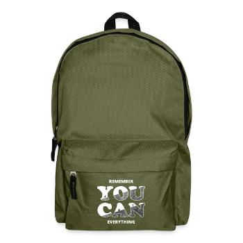 Remember You Can Everything - Rucksack - Olivgrün - Vorne