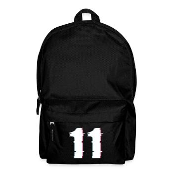 11 Eleven Eleven Number Effect Distorted Number - Backpack - black - Front