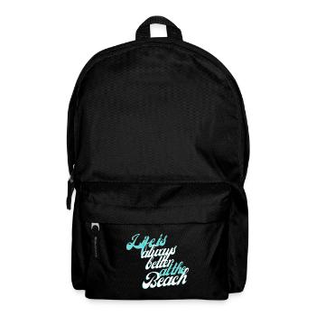 La vie est toujours meilleure à la plage - Sac à dos - noir - Devant