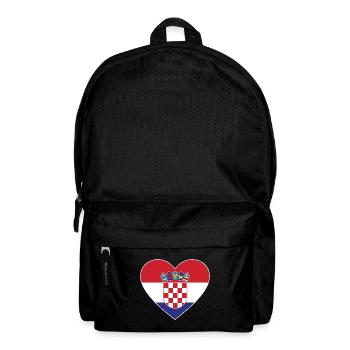 Kroatien Flagge Herz - Rucksack - Schwarz - Vorne