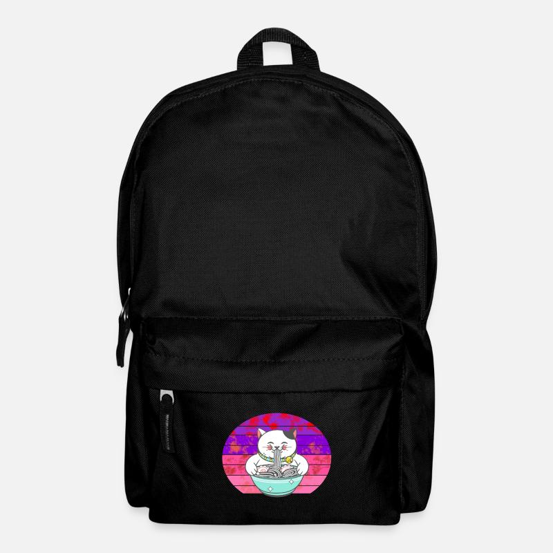 Chinesische Katze Chinesische Nudeln - Rucksack - Schwarz