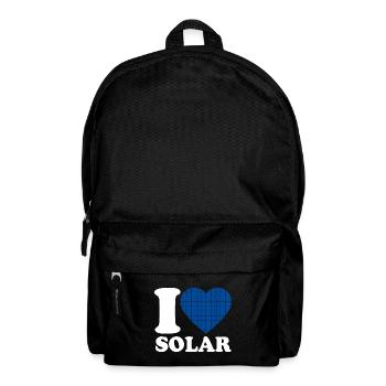 I Love Solar - Heart - Renewable Energy - Backpack - black - Front