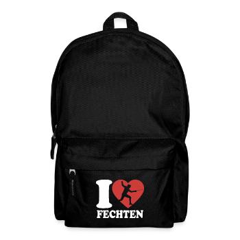 I Love Fechten - Herz - Sport - Rucksack - Schwarz - Vorne