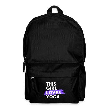 Cette fille aime le yoga. - Sac à dos - noir - Devant