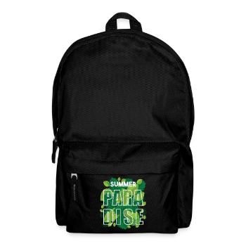 Summer paradise with tropical leaves - Backpack - black - Front