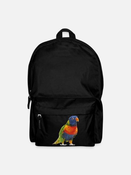 Regenbogen lori - Rucksack - Schwarz