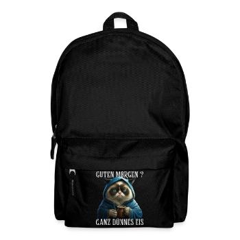 Guten Morgen Ganz dünnes Eis - Katze - Rucksack - Schwarz - Vorne