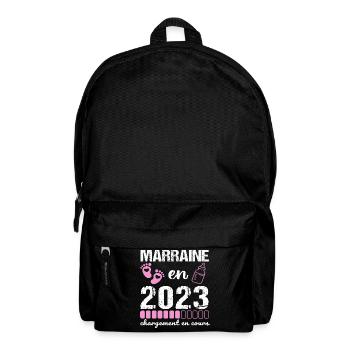 Marraine en 2023 cadeau pour future marraine - Sac à dos - noir - Devant