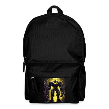 Futuristisch Cyberpunk Mech Warrior Sci Fi Roboter - Rucksack - Schwarz - Vorne