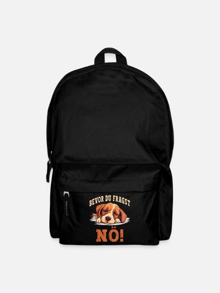 Bevor Du Fragst Nö Nein Hund Lustig Spruch Humor - Rucksack - Schwarz
