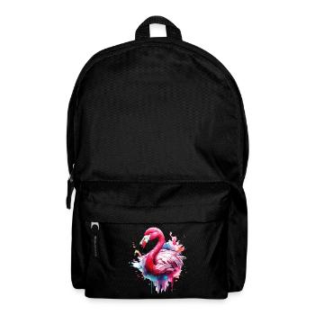 Flamant rose Oiseau Exotique Éclaboussure d’été Rose - Sac à dos - noir - Devant