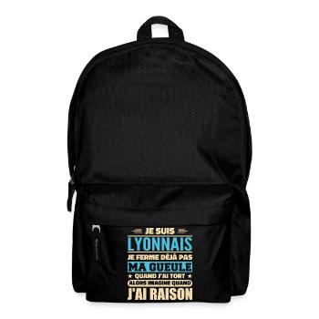 Humour Lyonnais je ne ferme pas ma gueule - Sac à dos - noir - Devant