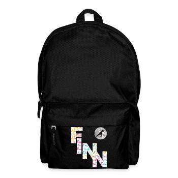FINN - Schöner Jungen Name mit Dinosaurier - Rucksack - Schwarz - Vorne