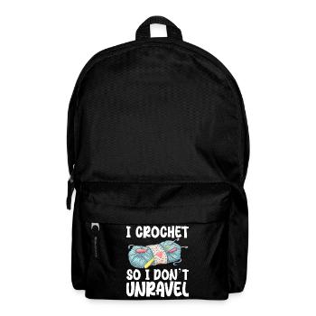 I Crochet So I Don't Unravel - Backpack - black - Front
