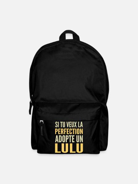 Si tu veux la perfection adopte Lulu Lucas Lucien - Sac à dos - noir