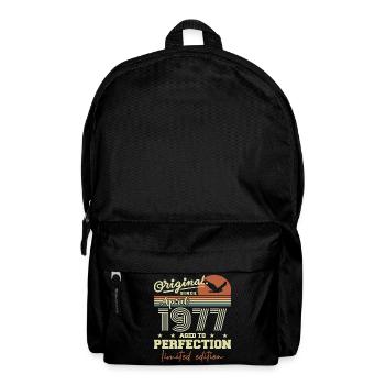 April 1977 Gift | 48th Anniversary April 1977 - Backpack - black - Front