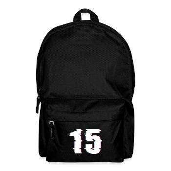 15 Fifteen Number Effect Distorted Number - Backpack - black - Front
