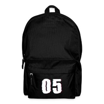 Five 5 Five 05 Number Effect Distorted Number - Backpack - black - Front