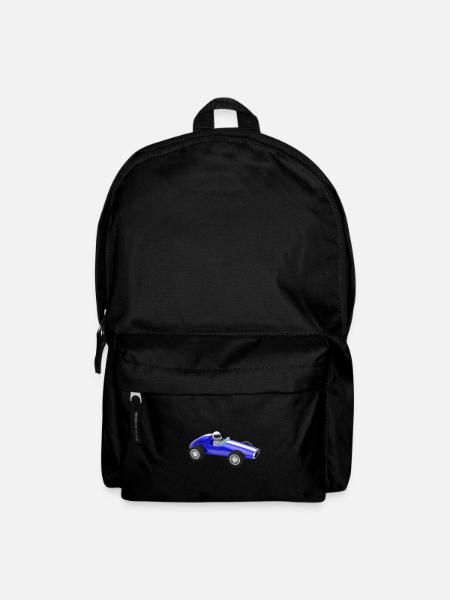 racing car auto automobile toy - Backpack - black