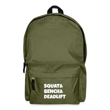 Banc de squat Deadlift Powerlift - Sac à dos - vert olive - Devant