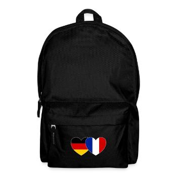 Allemagne France Drapeau Cœur - Sac à dos - noir - Devant
