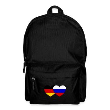 Germany Russia Flag Heart - Backpack - black - Front