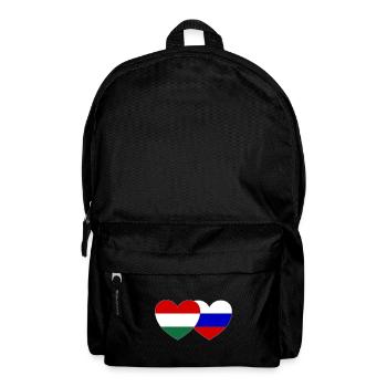 Hongrie Russie Drapeau Cœur - Sac à dos - noir - Devant