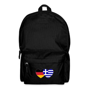 Allemagne Grèce Drapeau Cœur - Sac à dos - noir - Devant