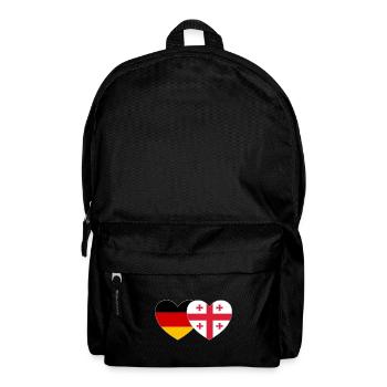 Deutschland Georgien Flagge Herz - Rucksack - Schwarz - Vorne