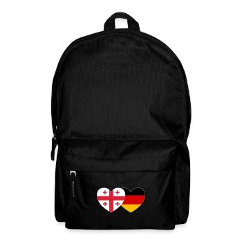 Georgien Deutschland Flagge Herz - Rucksack - Schwarz - Vorne