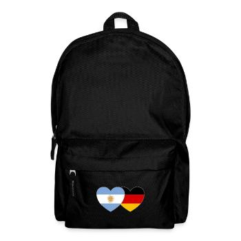 Deutschland Argentinien Flagge Herz - Rucksack - Schwarz - Vorne