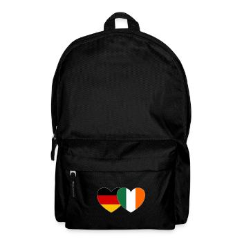 Deutschland Irland Flagge Herz - Rucksack - Schwarz - Vorne