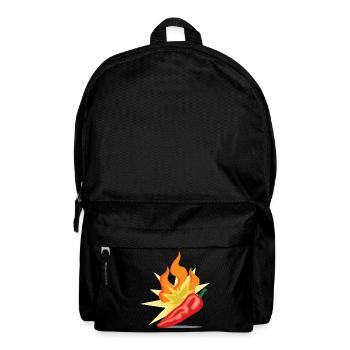 Feurig scharfe Chilischote hinterlässt Brennen - Rucksack - Schwarz - Vorne