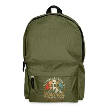 September 1988, born in 1988 - Backpack - olive green - Front