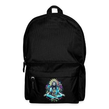 Jesus Christ Meditation Hippie Flower Power Yoga - Backpack - black - Front