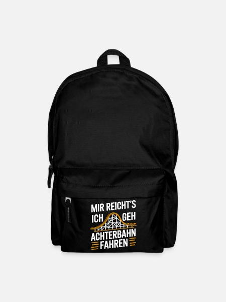 Achterbahn Freizeitpark Roller Coaster - Rucksack - Schwarz