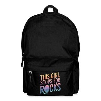 Experte für Geologie Gestein Geologe - Rucksack - Schwarz - Vorne
