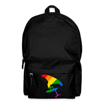 LGBTQ Pride Wingsurfing Design Gift - Backpack - black - Front