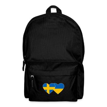 Suède Ukraine Flag Heart - Sac à dos - noir - Devant