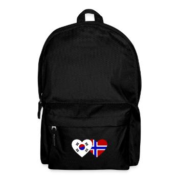 Südkorea Norwegen Flagge Herz - Rucksack - Schwarz - Vorne