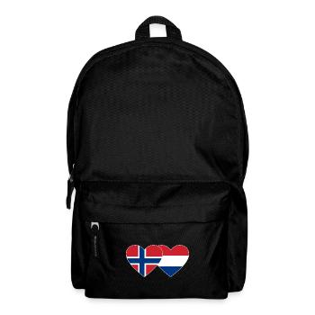 Norway Holland Flag Heart - Backpack - black - Front