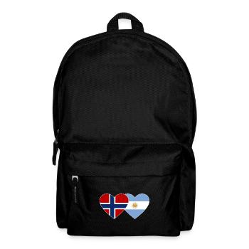 Norwegen Argentinien Flagge Herz - Rucksack - Schwarz - Vorne