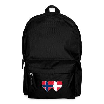 Norvège Danemark Flag Heart - Sac à dos - noir - Devant