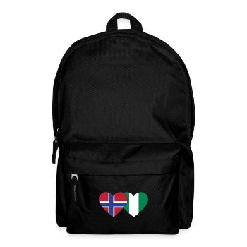 Norway Nigeria Flag Heart - Backpack - black - Front