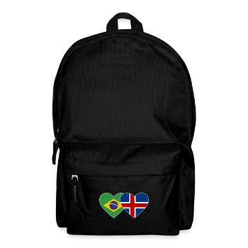 Brasilien Island Flagge Herz - Rucksack - Schwarz - Vorne