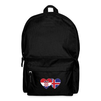 Kroatien Island Flagge Herz - Rucksack - Schwarz - Vorne