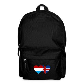 Luxemburg Island Flagge Herz - Rucksack - Schwarz - Vorne